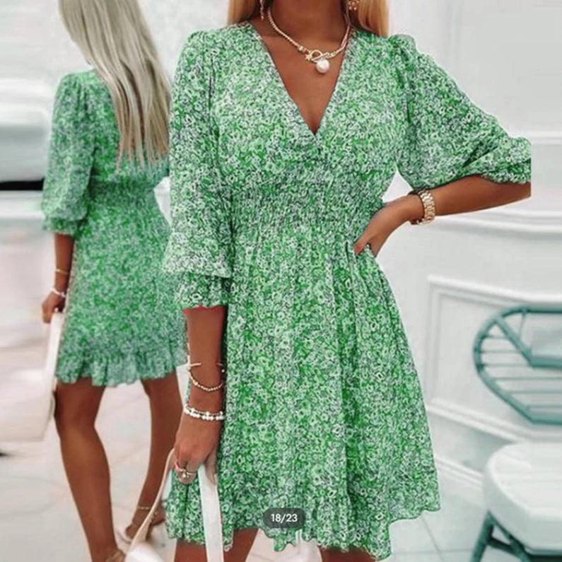Thessaly™ Elegancka Sukienka Maxi w Kwiaty