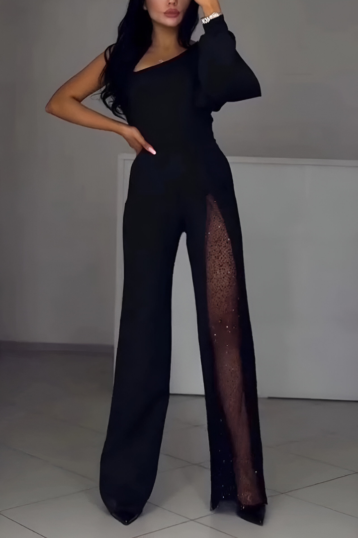 Ines - elegancki kombinezon asymetryczny