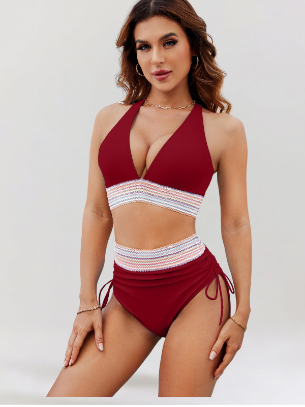 Lidia – Zestaw Bikini z Kontrolą Brzucha i Wysokim Stanem