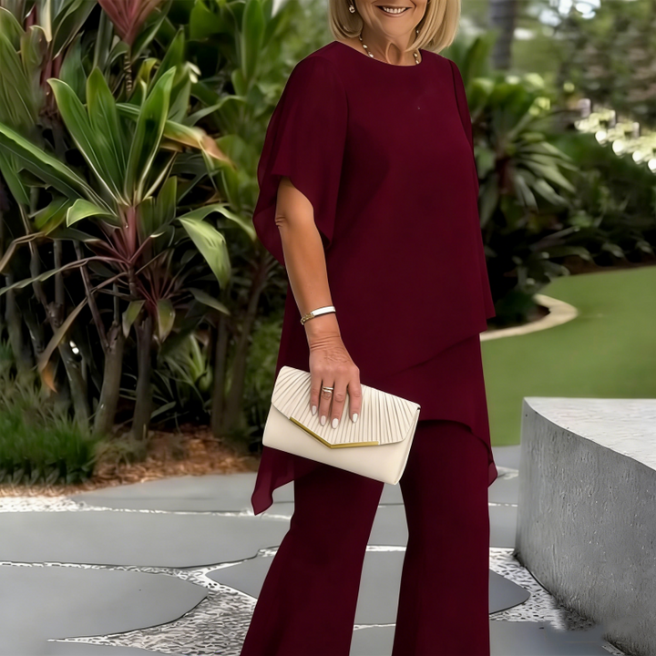 💝Letnia moda Chiffon dla pań Plus Size zestaw dwóch części