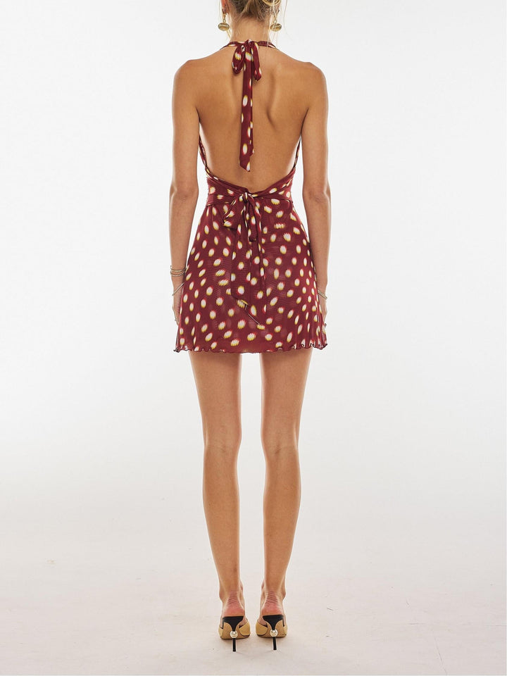 Lilia – sukienka halter z printem