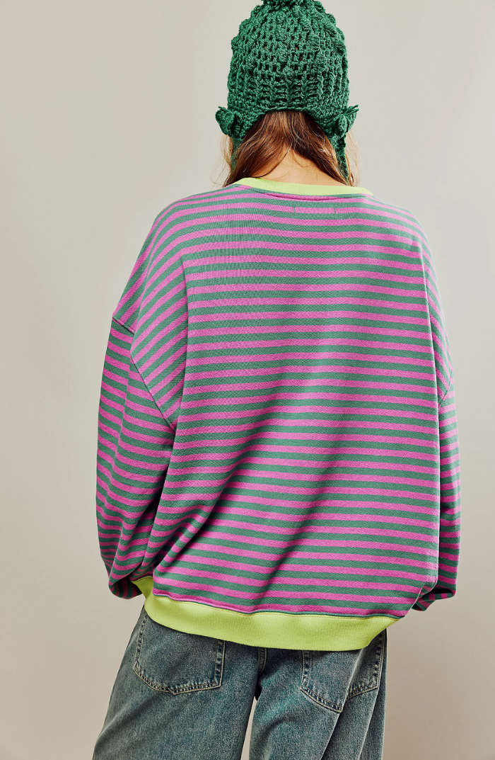 Mana | Pasiasty Oversize'owy Sweter