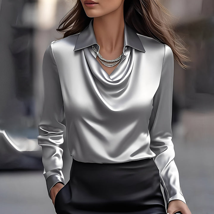 Laurentine - Bluzka elegancka z długimi rękawami dla kobiet