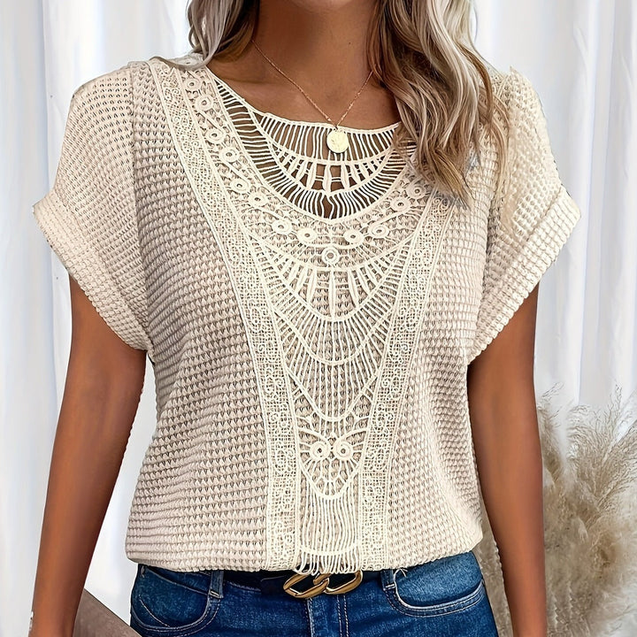 Fioletowy | Sweter Dzianinowy z Detalami