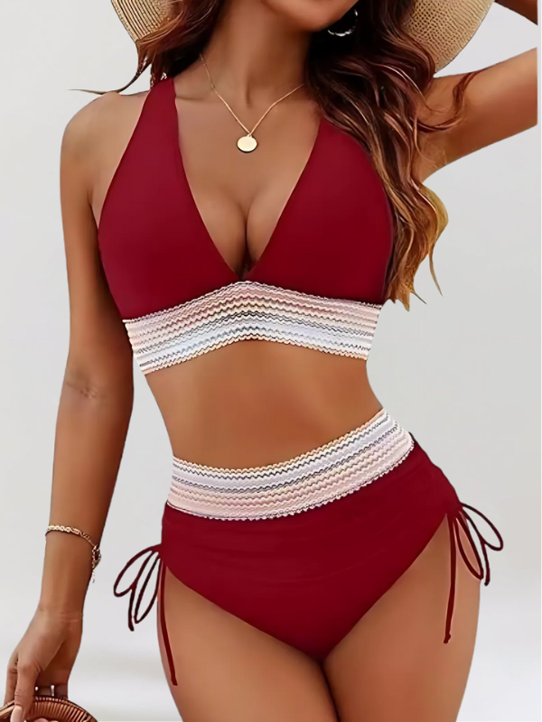 Lidia – Zestaw Bikini z Kontrolą Brzucha i Wysokim Stanem