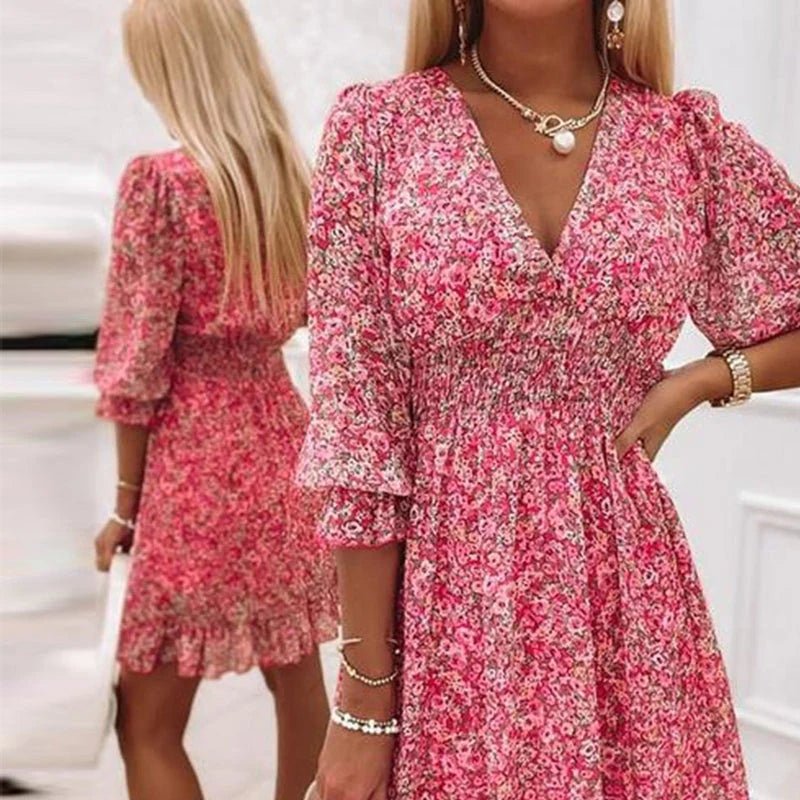 Thessaly™ Elegancka Sukienka Maxi w Kwiaty