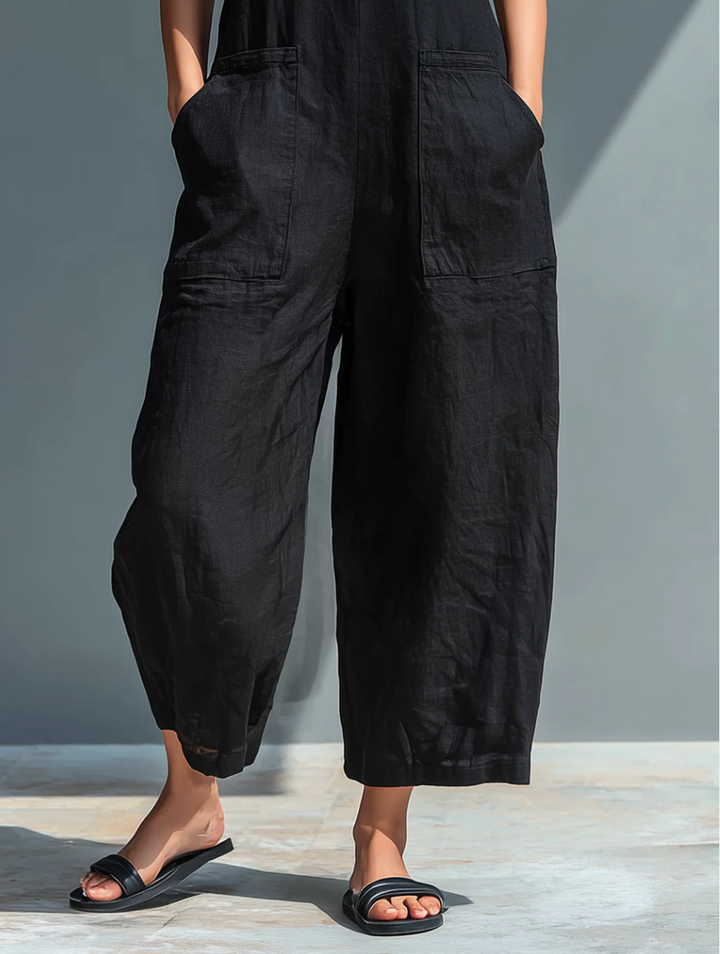 Bezramienny Minimalistyczny Jumpsuit