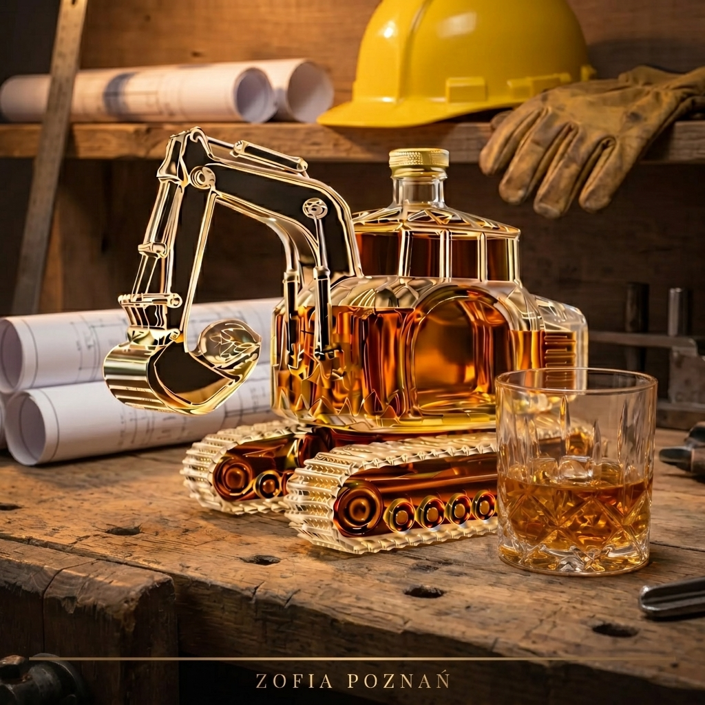 Karafka Koparka do Whisky – Prezent dla Operatora i Budowlańca