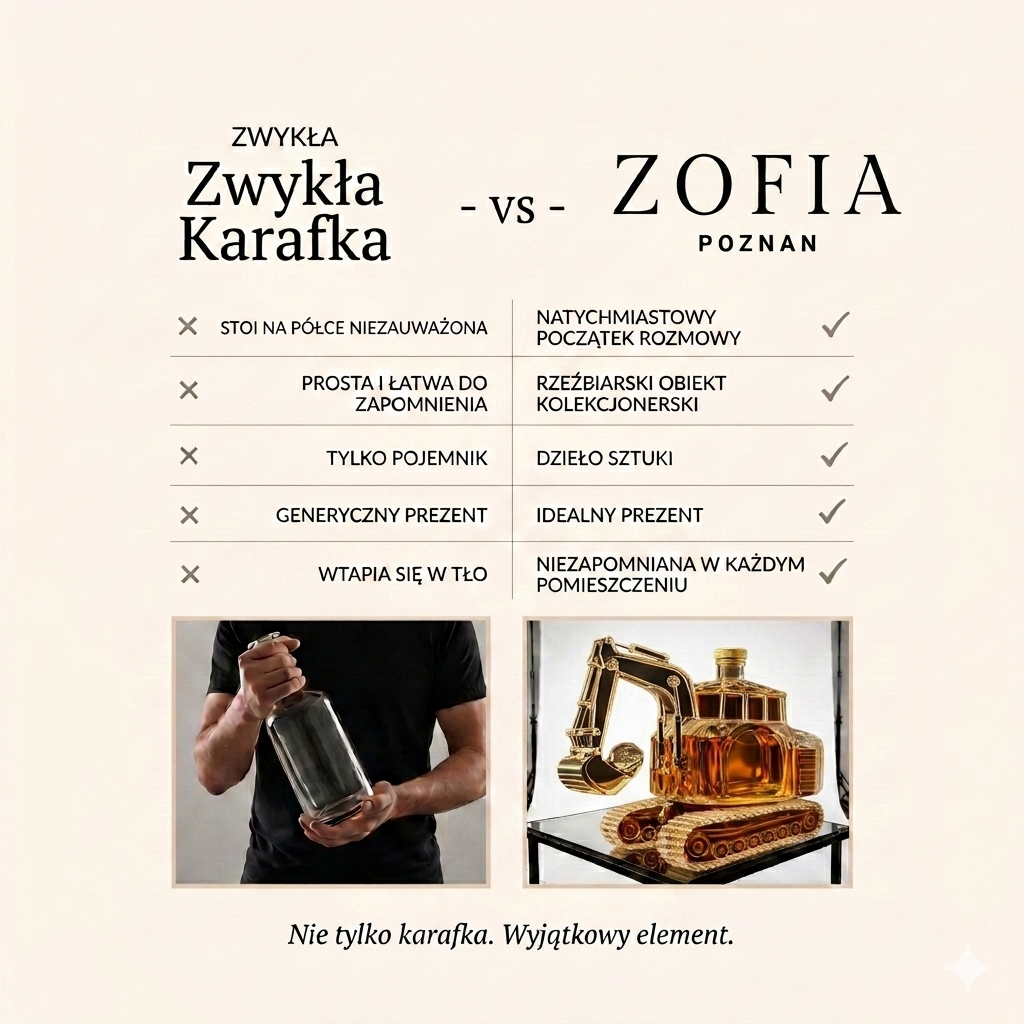 Karafka Koparka do Whisky – Prezent dla Operatora i Budowlańca