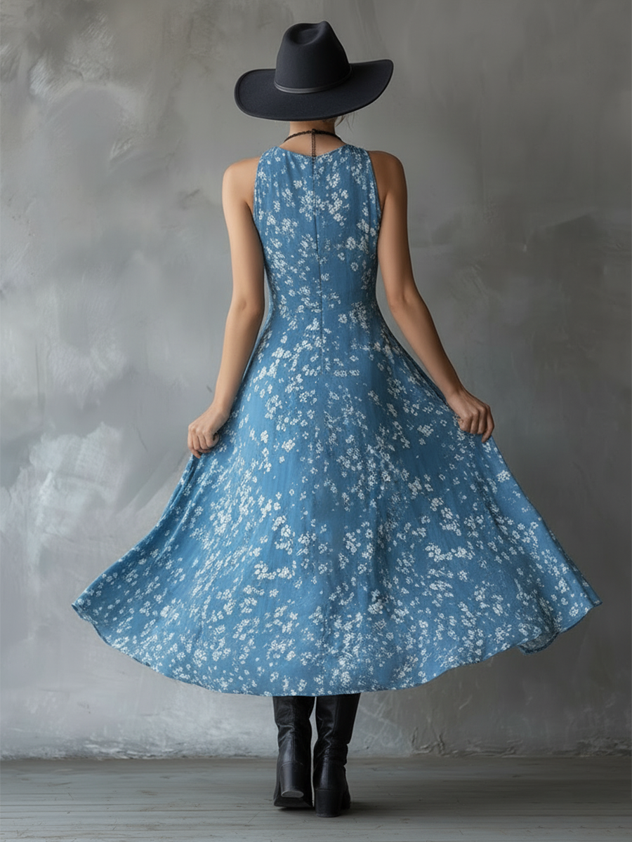 Elmira – sukienka maxi w kwiaty