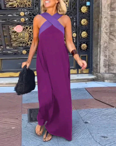 Quirine™ Sukienka Maxi z Zawijanym Dekoltem