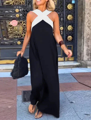 Quirine™ Sukienka Maxi z Zawijanym Dekoltem