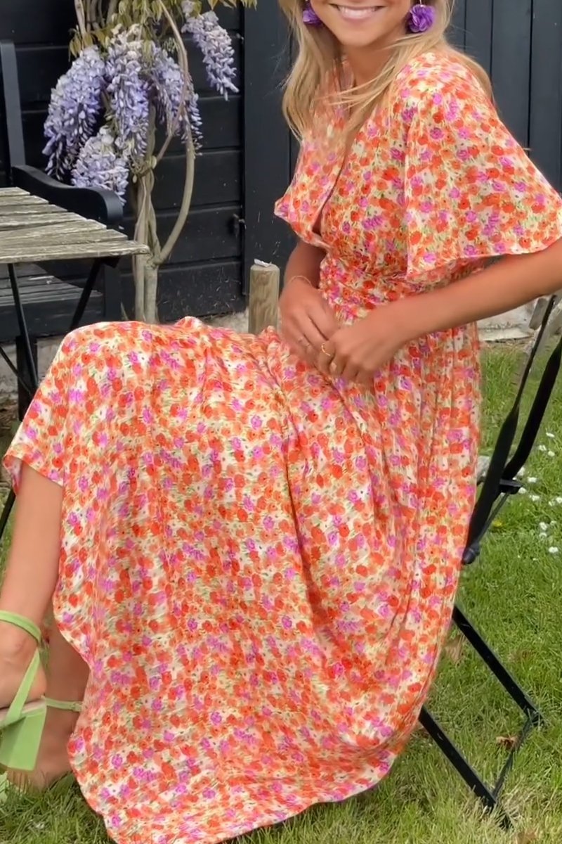 Natalie | Stylowa, wzorzysta sukienka maxi