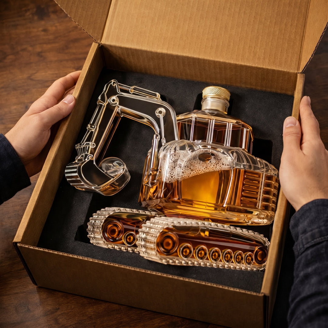 Karafka Koparka do Whisky – Prezent dla Operatora i Budowlańca