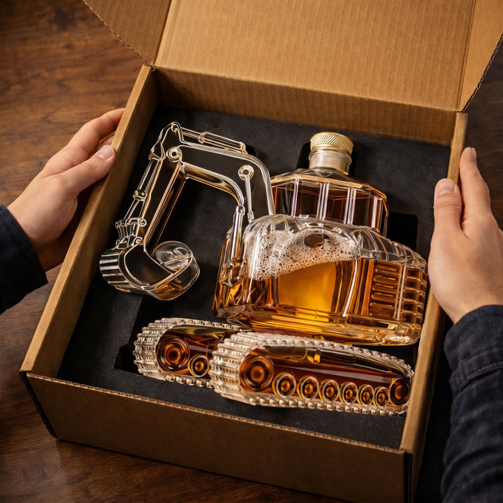 Karafka Koparka do Whisky – Prezent dla Operatora i Budowlańca