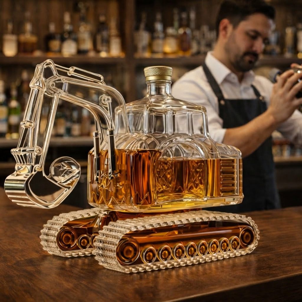 Karafka Koparka do Whisky – Prezent dla Operatora i Budowlańca
