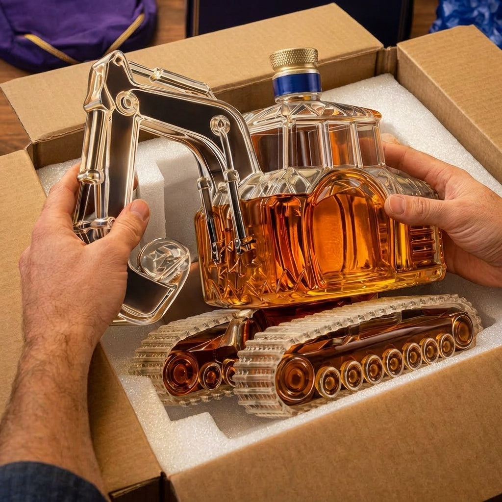 Karafka Koparka do Whisky – Prezent dla Operatora i Budowlańca