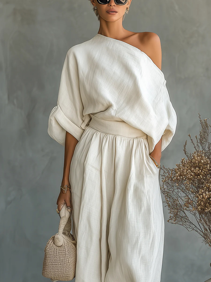 Ariadna™ | Dwuczęściowy zestaw z dekoltem typu off-the-shoulder
