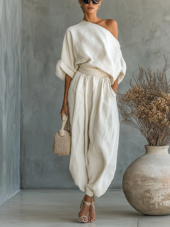 Ariadna™ | Dwuczęściowy zestaw z dekoltem typu off-the-shoulder