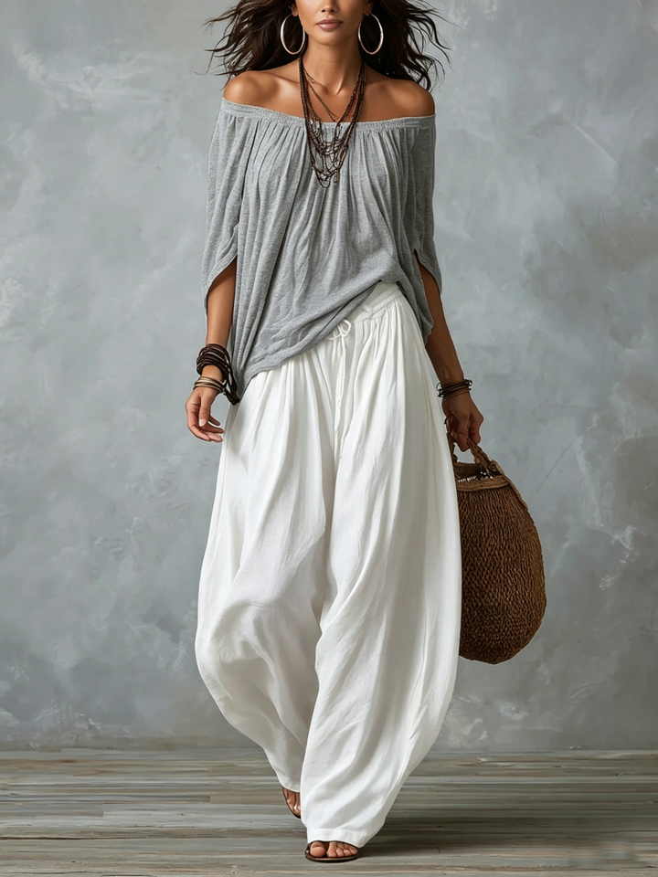 Izabela | Boho komplet z luźną bluzką