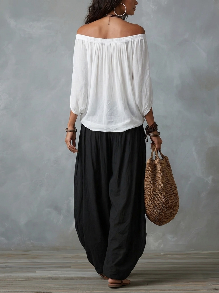 Izabela | Boho komplet z luźną bluzką