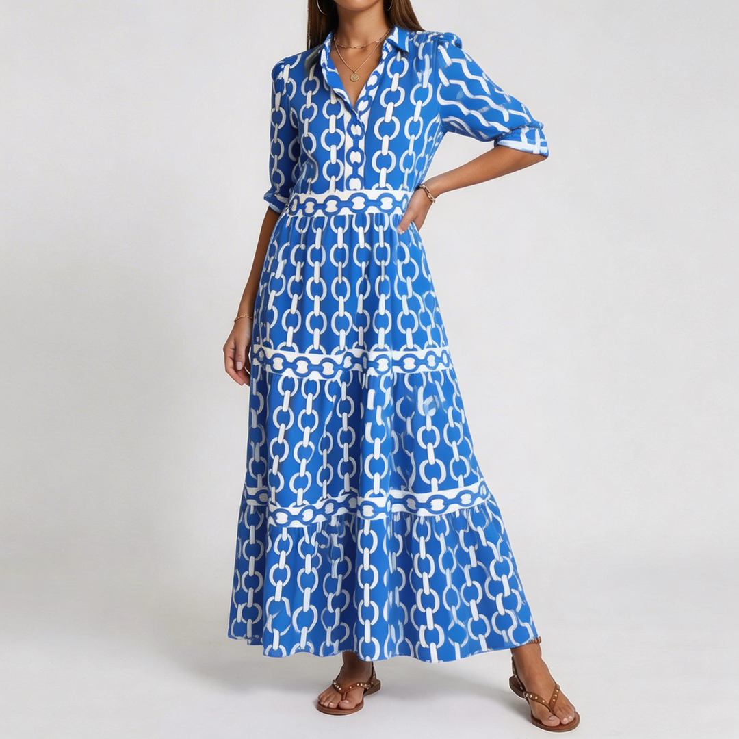 HAZEL | Midi Dress with Chain Design
