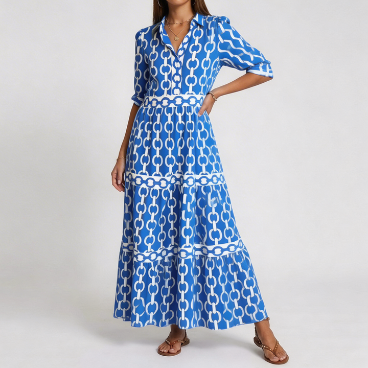 HAZEL | Midi Dress with Chain Design