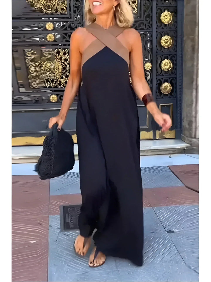 Quirine™ Sukienka Maxi z Zawijanym Dekoltem