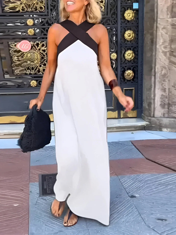 Quirine™ Sukienka Maxi z Zawijanym Dekoltem