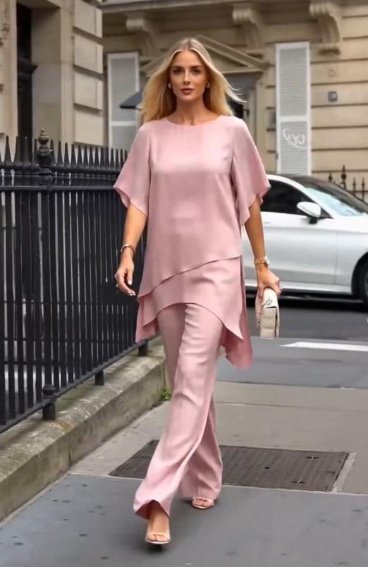 💝Letnia moda Chiffon dla pań Plus Size zestaw dwóch części